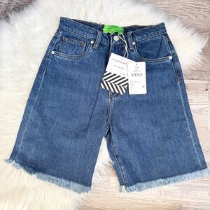 NWT Free People ft. Sandrine Rose Denim Bermuda Shorts 
Size 26 & 27